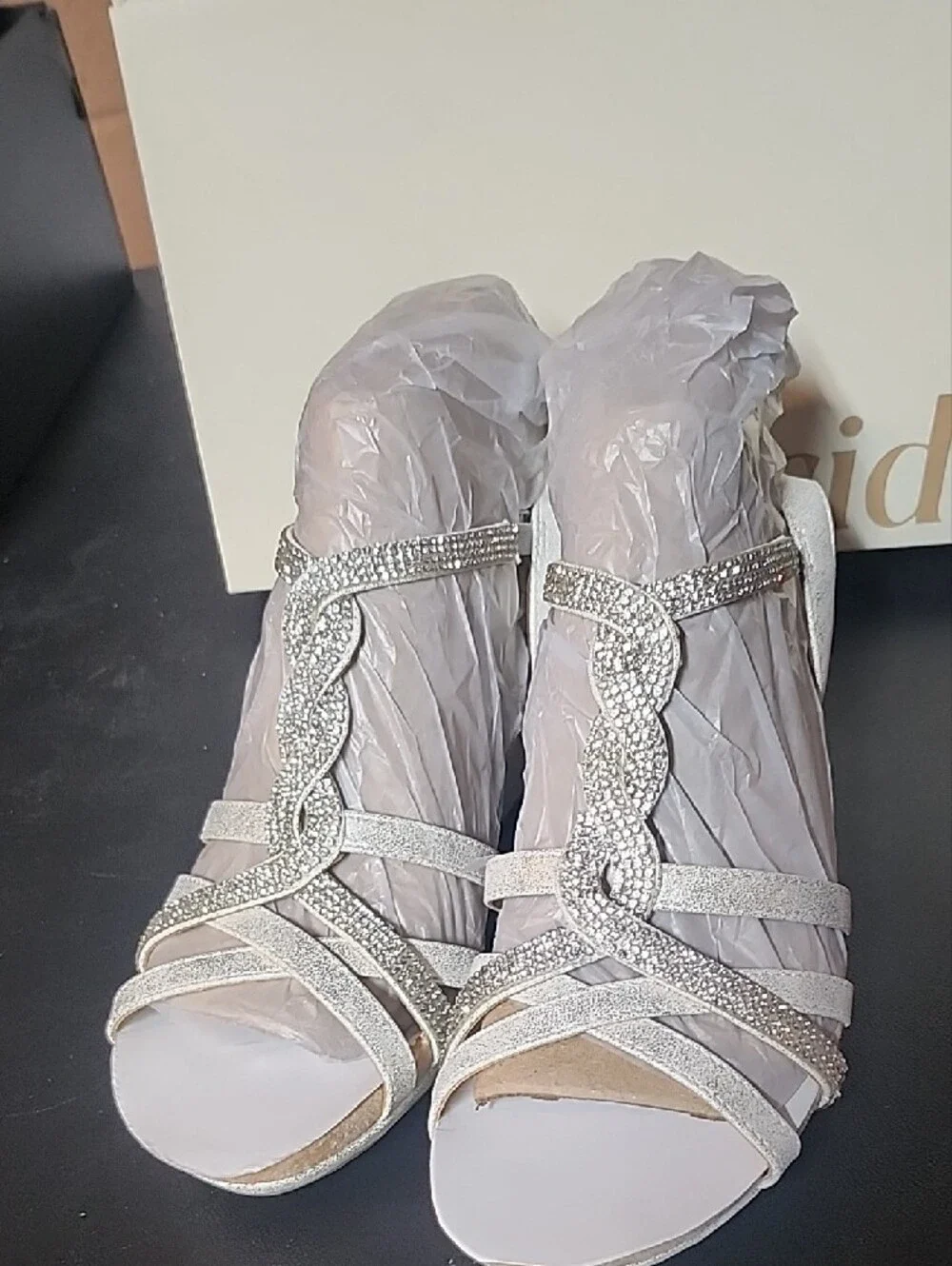 Life Stride Miami Silver Met Braided Dress Sandals